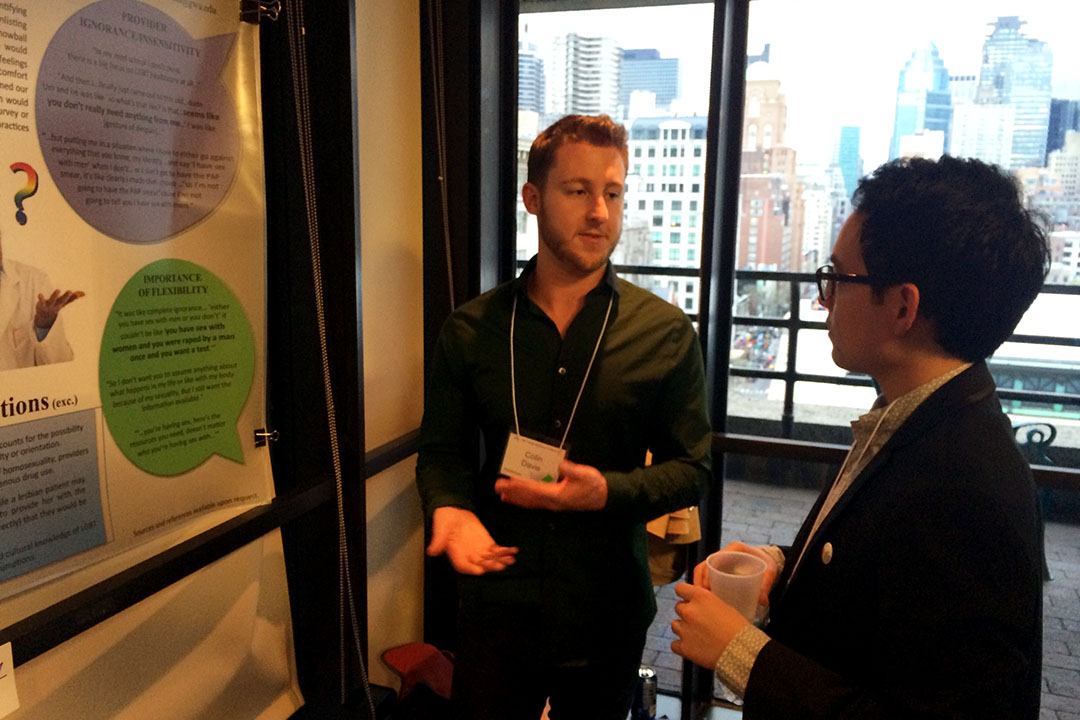 Davis presenting his capstone work at the 2015 LGBT Health Workforce Conference